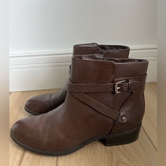 Lauren Ralph Lauren Boots Womens 8 B Marsha Ankle Boots in Dark Brown Leather - Picture 2 of 7